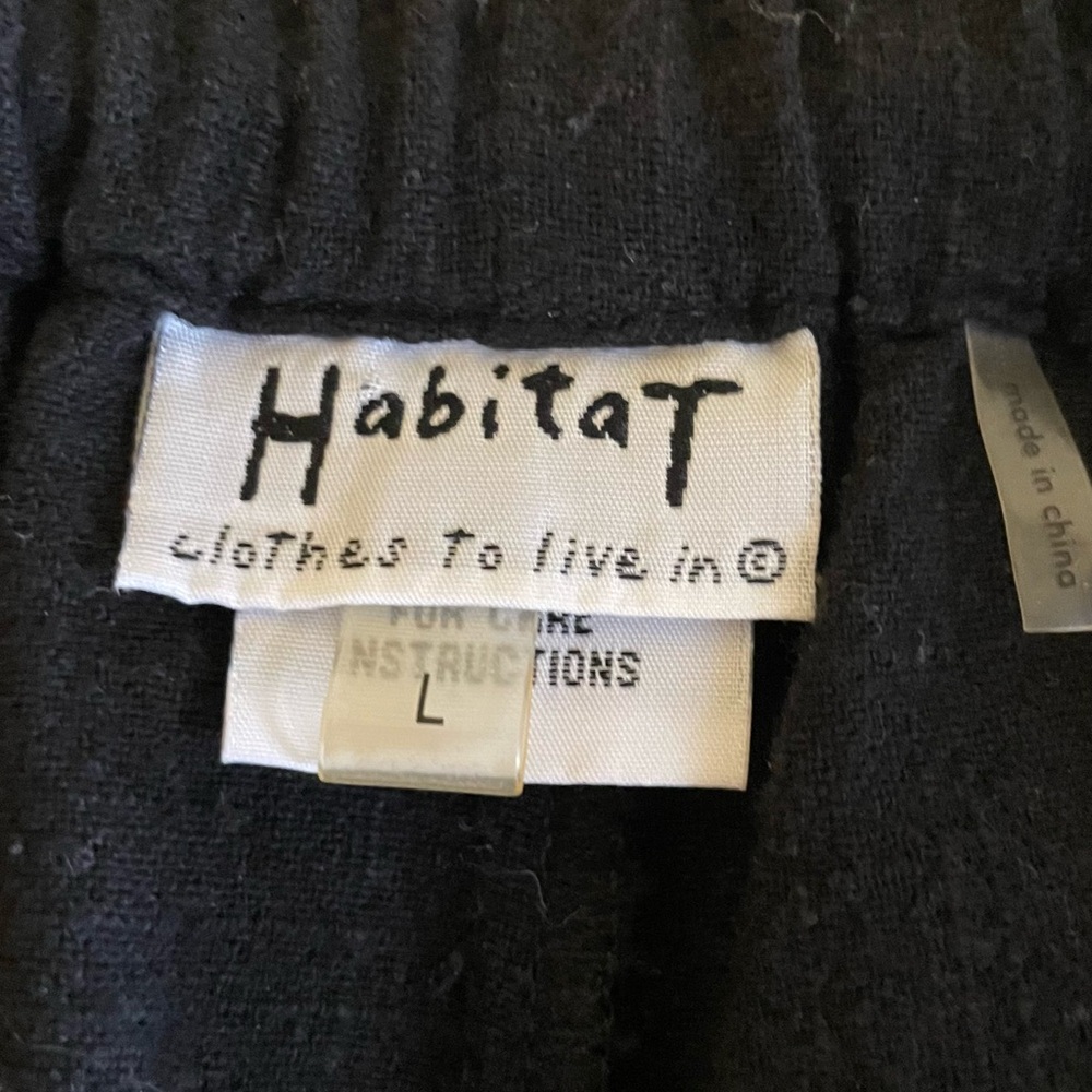 Habitat Clothes to Live In Capris Black sz L - Picture 12 of 15